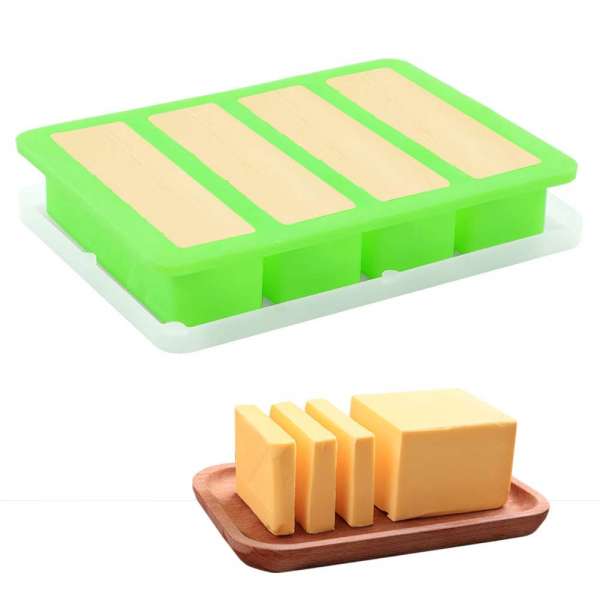 Silicone rectangle butter mold ice cube tray mold